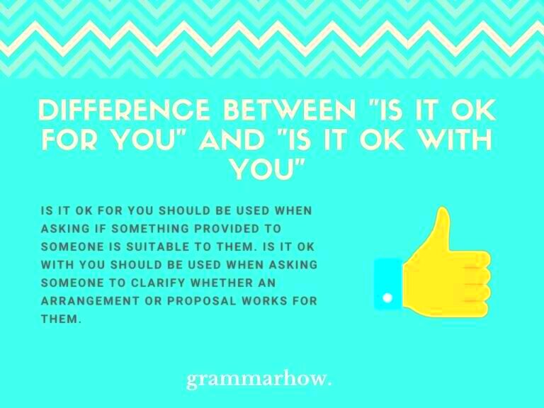 Is It OK For You vs Is It OK With You  Difference Explained 14