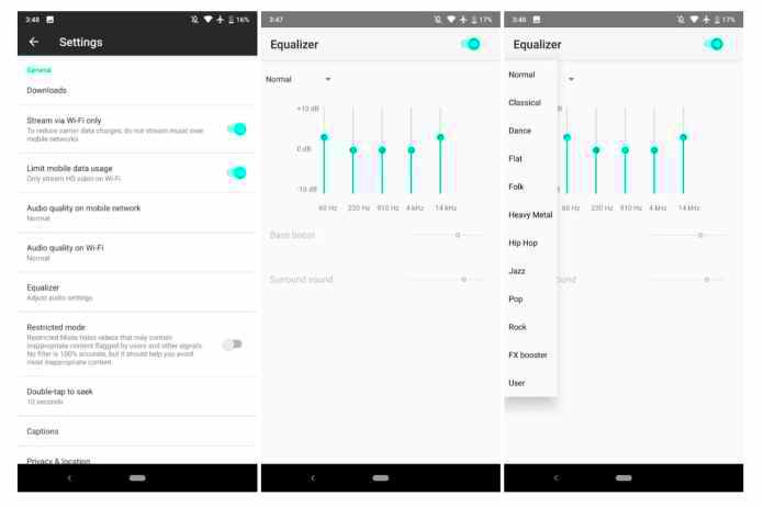 YouTube Music Gets Equalizer Settings in Version 259