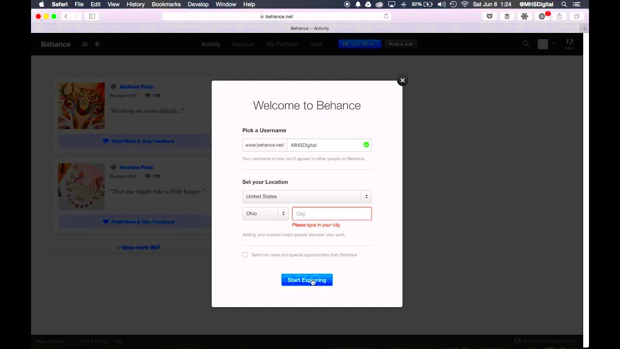 Setting up a Behance Account  YouTube