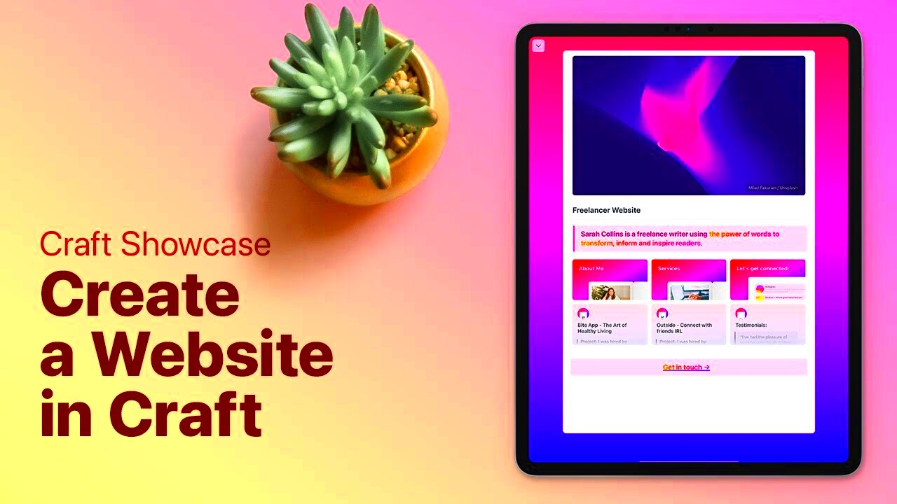 Build a Simple Beautiful Web Page using Craft  Craft Showcase  YouTube