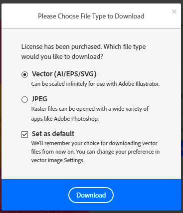 How to download vectors from stock in SVG  rAdobe