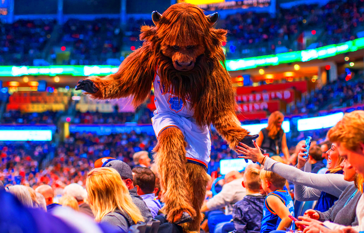 Who is Rumble the Bison OKC Thunder  NBAMascotscom