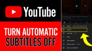 How to Turn OFF Automatic Subtitles in YouTube 2022  Turn Automatic