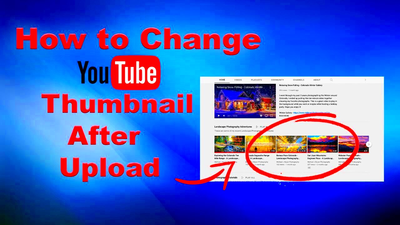 How to Change YouTube Thumbnail after Uploading or Existing Video  YouTube