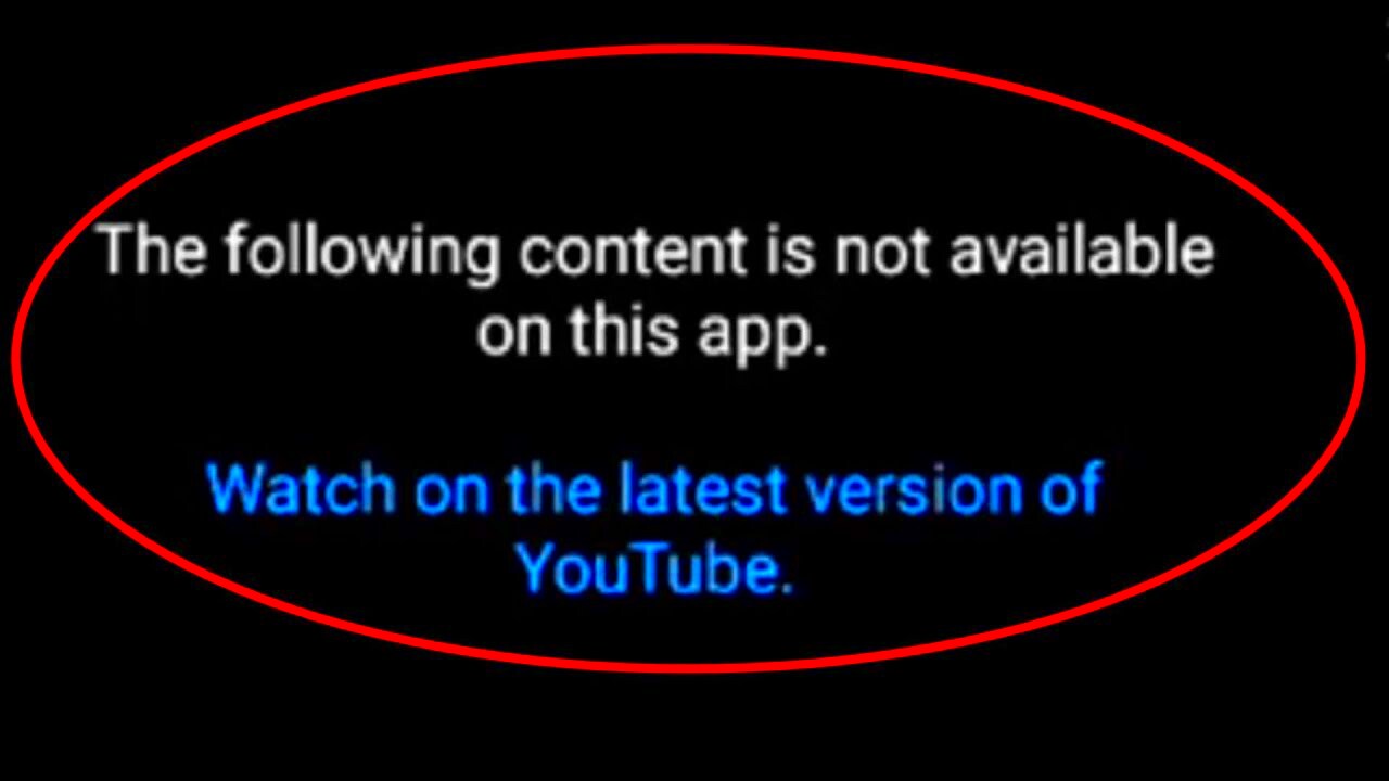 Fix The following content is not available on this app youtube vanced