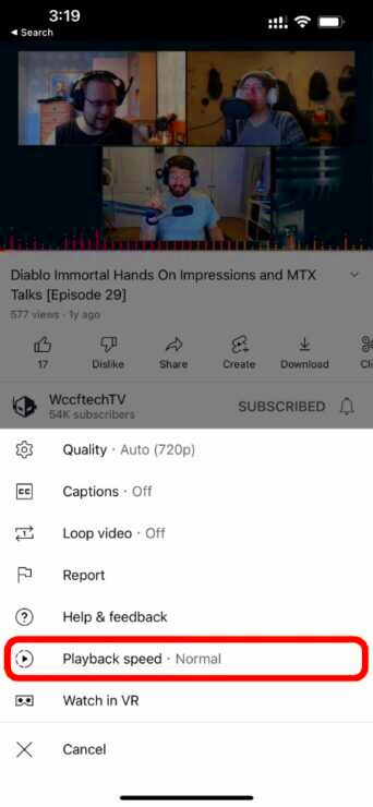 How to Adjust YouTube Playback Speed on iPhone iPad and Android