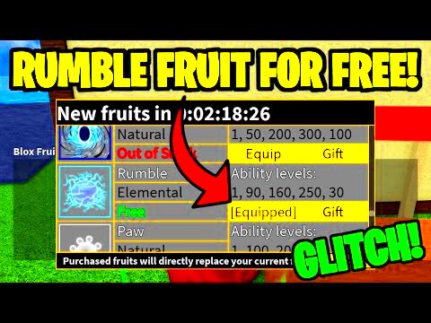 HOW TO GET PERMANENT RUMBLE FRUIT FOR FREE Blox Fruits  YouTube