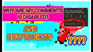 YOUTUBE DISABLED MY COMMENTS AND HOW TO FIX IT  YouTube