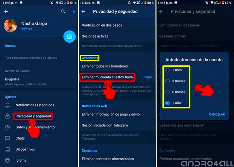 Cmo puedo BORRAR mi CUENTA de TELEGRAM ACTUALIZADO