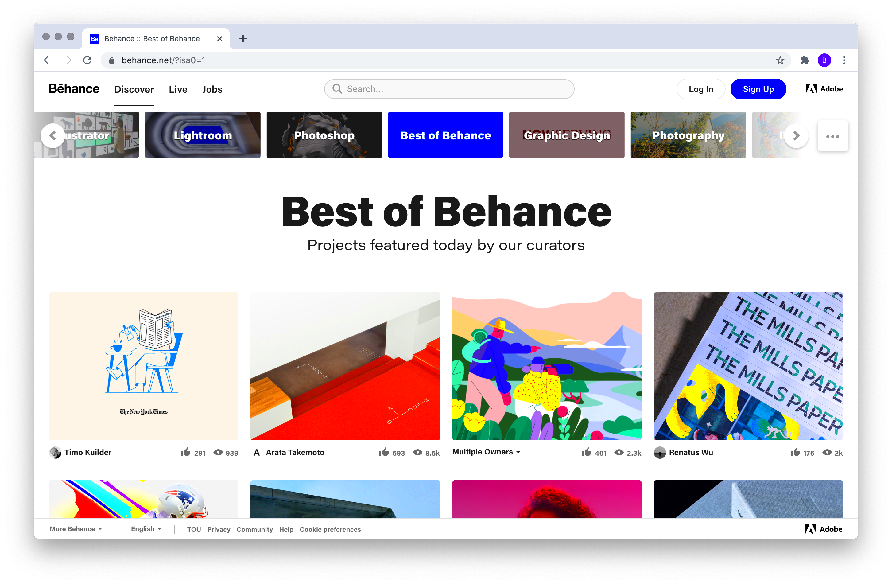 Guide Discover Creative Work on Behance  Behance Helpcenter