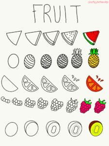 How to draw fruit step by step instructions  Bullet journal doodles