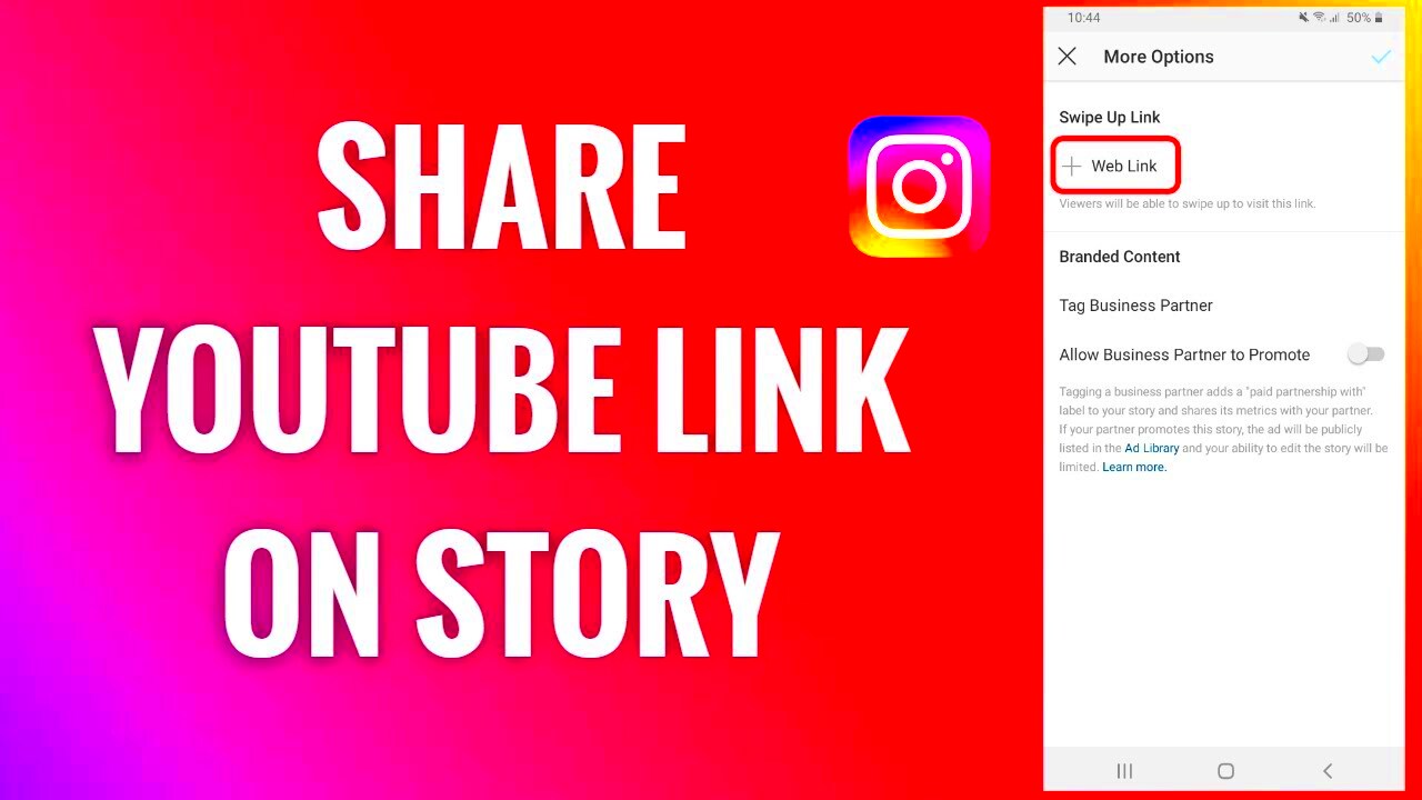 How To Share YouTube Link On Instagram Story  YouTube