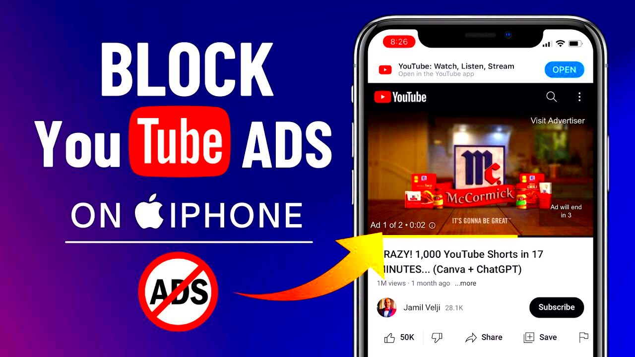 How to Block YouTube Ads on iPhone 2 Methods  YouTube