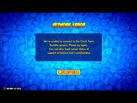 Crash Team Rumble  Network Error Crashing Fix  YouTube