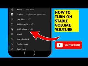 How to Turn on Stable volume youtube 2024  YouTube