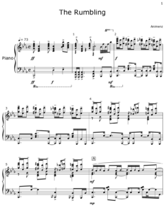 The Rumbling  Sheet music for Piano