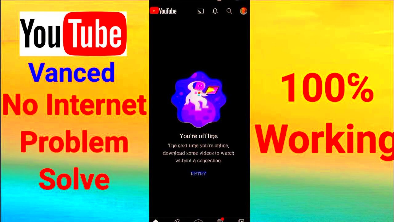 Solution YouTube vanced not working no internet connection easy