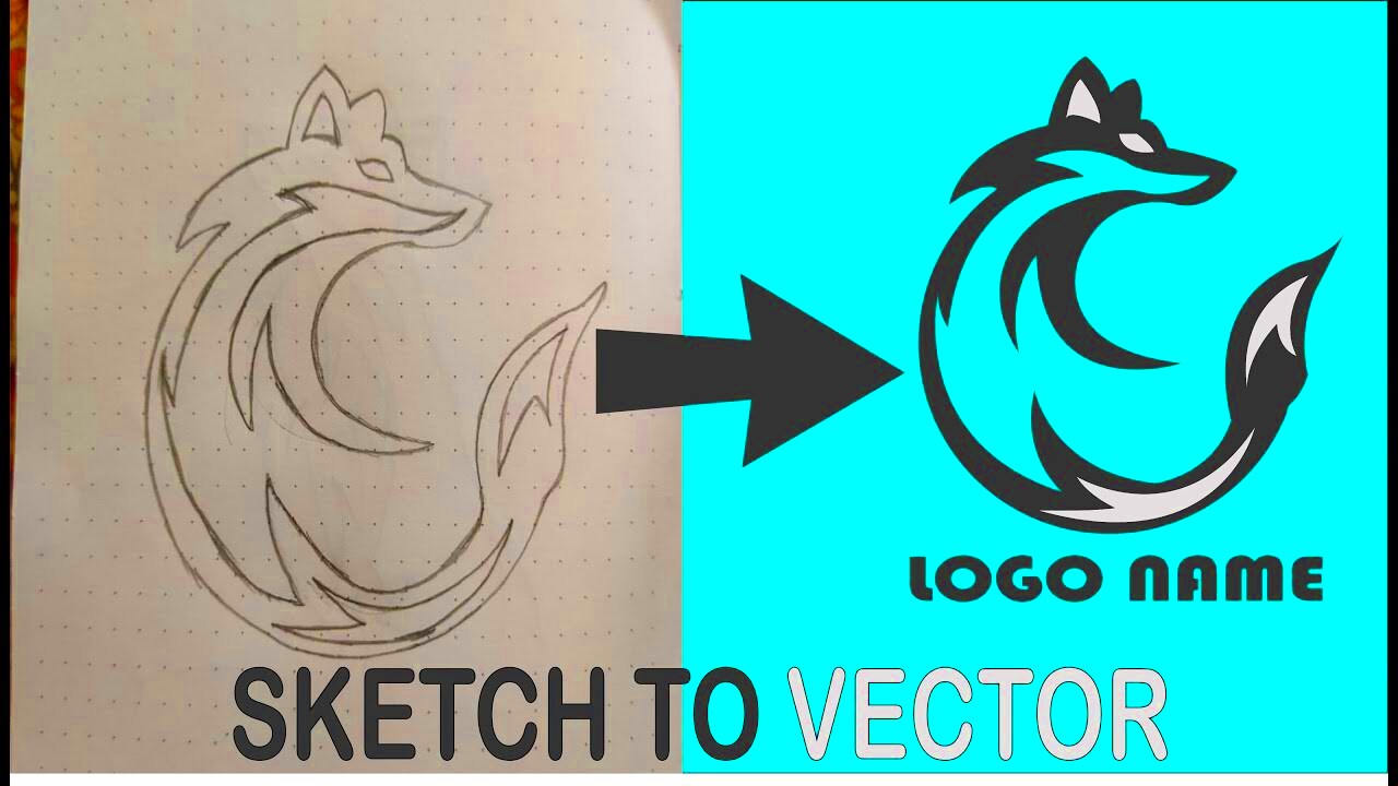 Create a vector logo from a rough sketch  Illustrator Tutorial