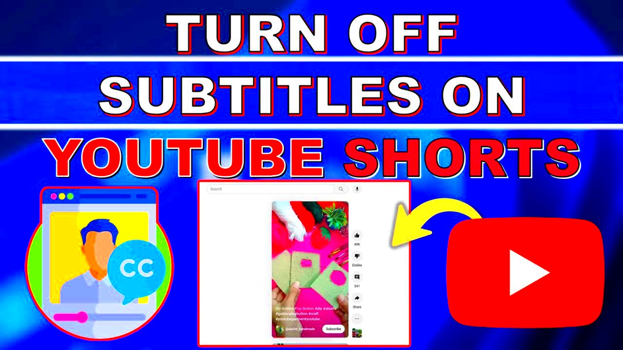 How To Turn Off Subtitles on YouTube Shorts In PC  YouTube