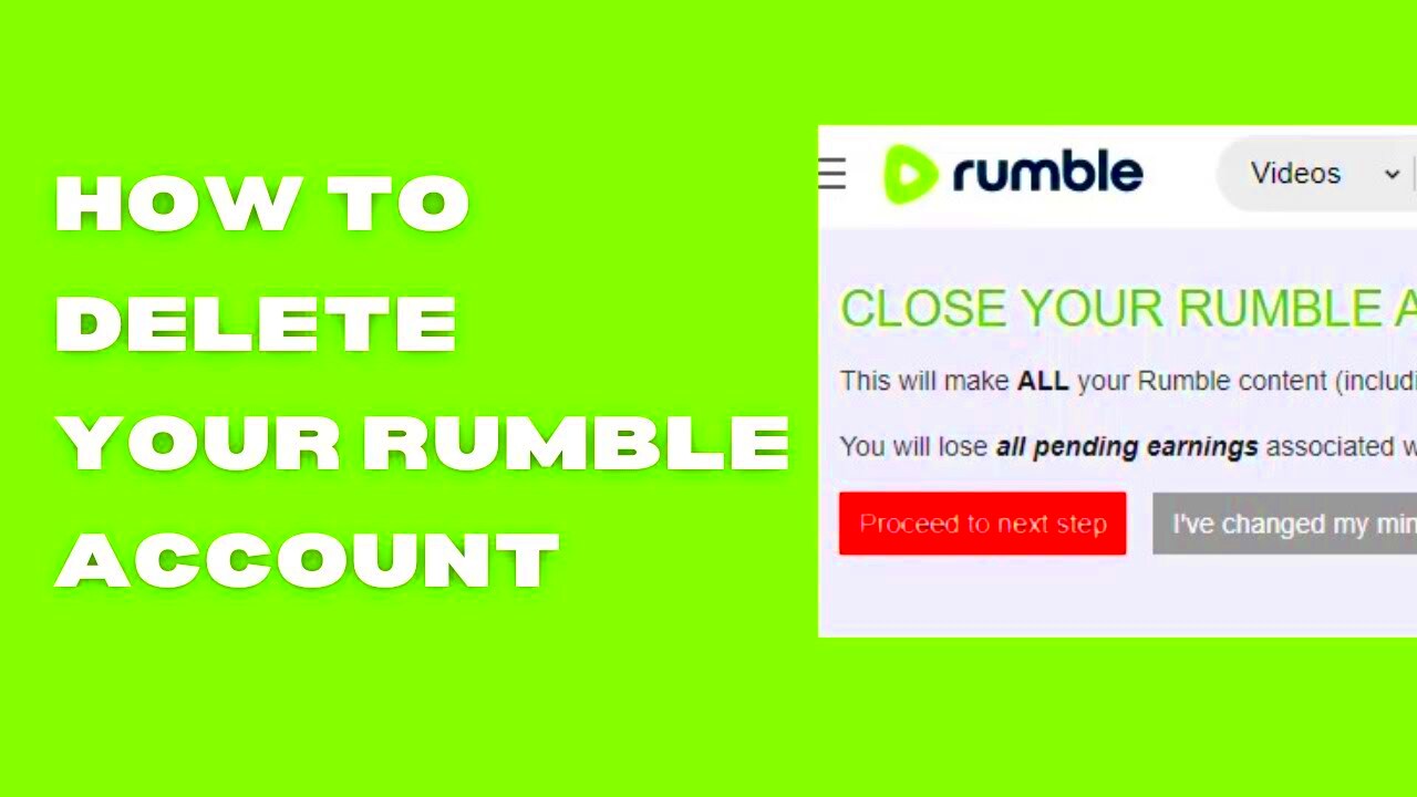 How To Delete Your Rumble Channel  Rumble Account  YouTube