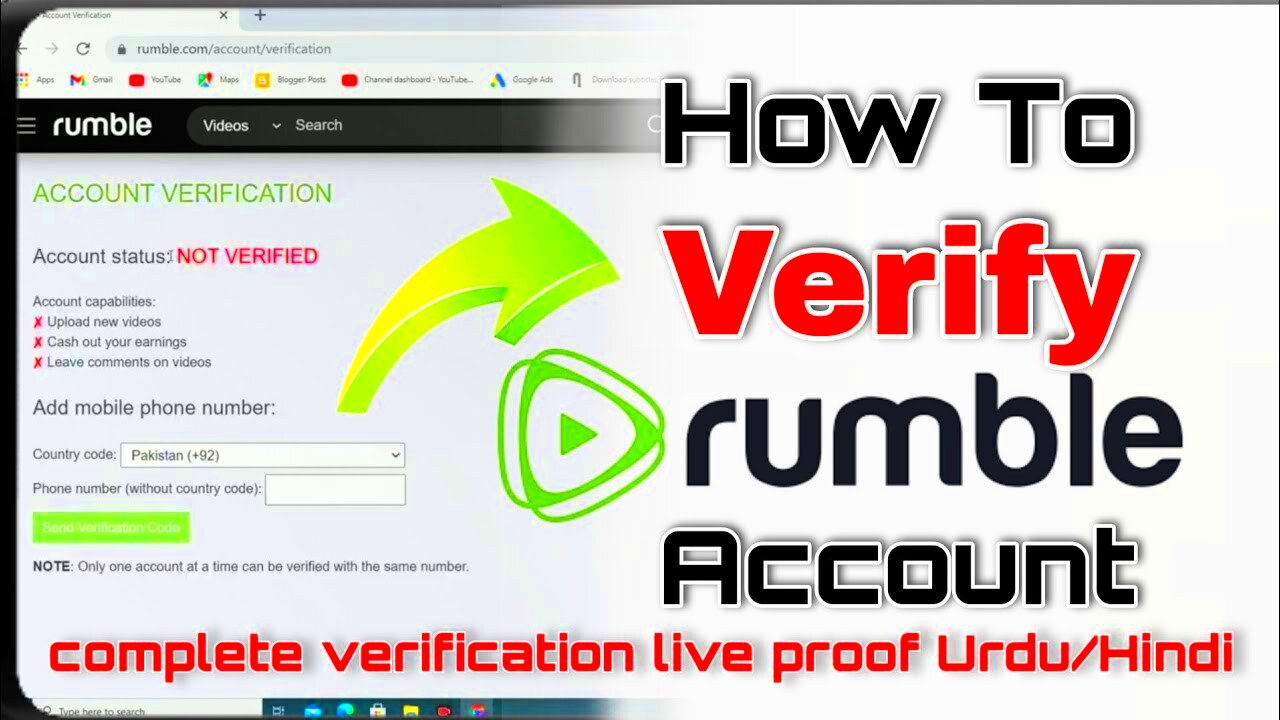 how to verify rumble account with mobile number  rumble payment proof