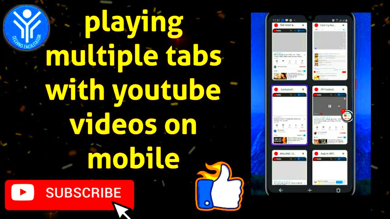 How to play YouTube videos in multiple tabs in mobile at the same time