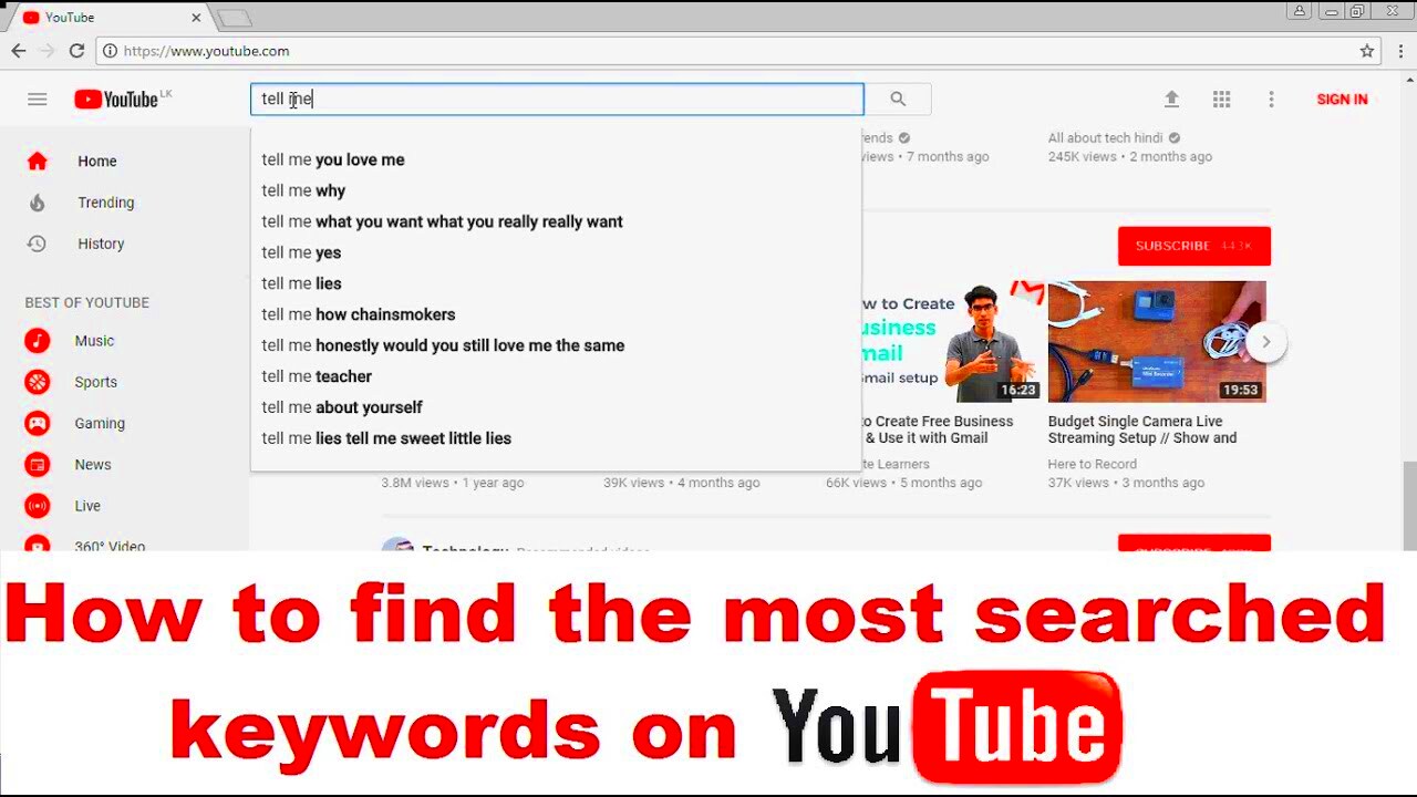 how to find the most searched keywords on youtube  YouTube