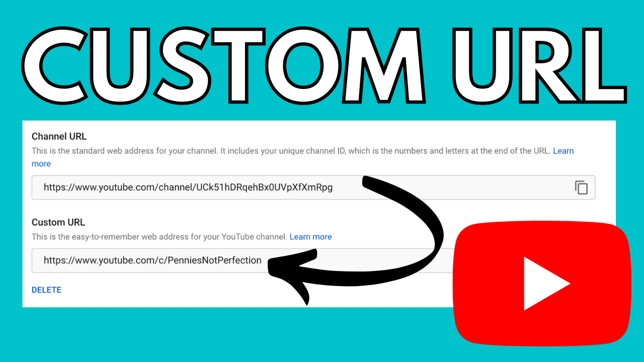 How To Get A Custom YouTube Channel URL  Pennies Not Perfection