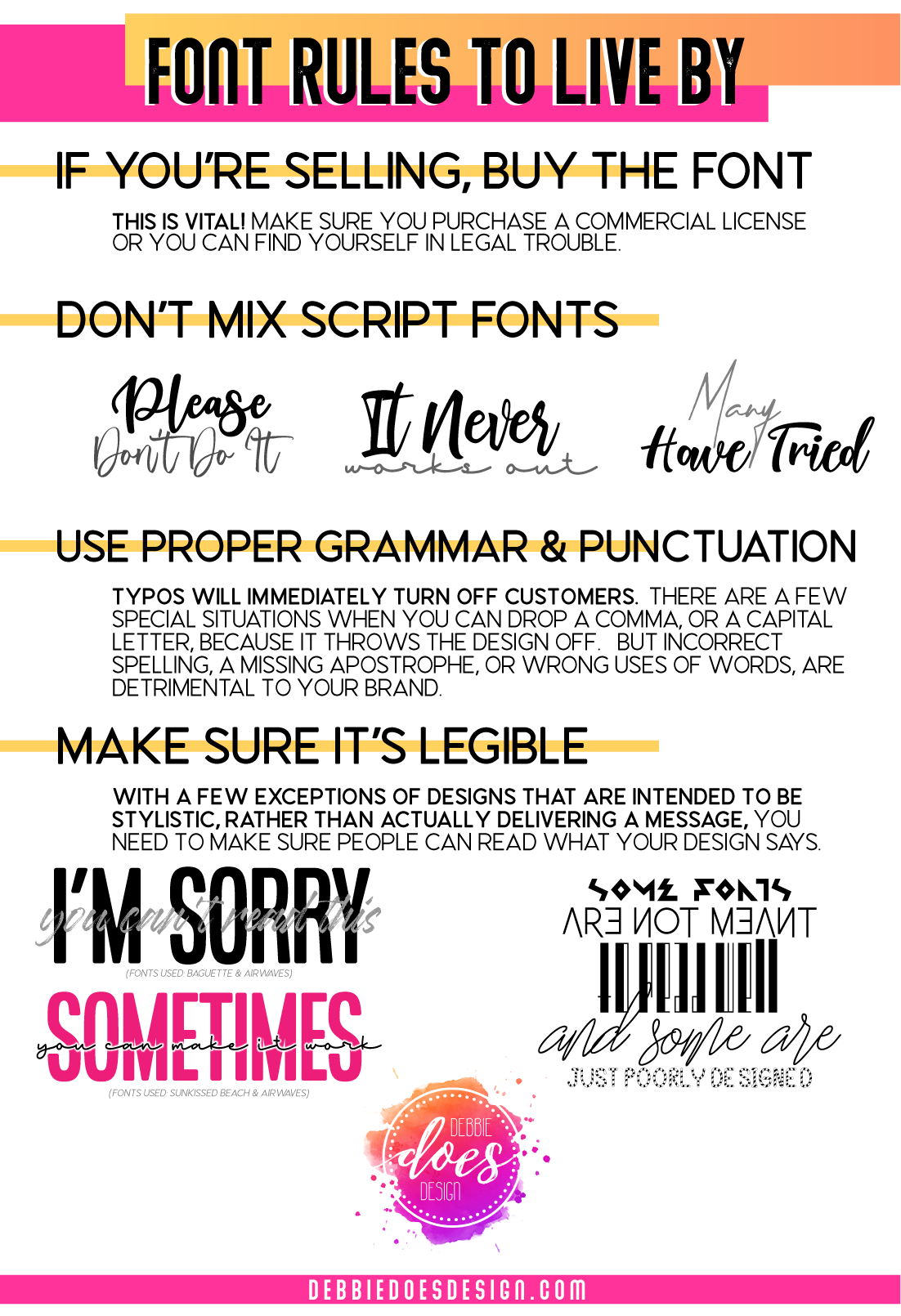 How to Use Typography to Enhance  Compliment Your Designs  Debbie