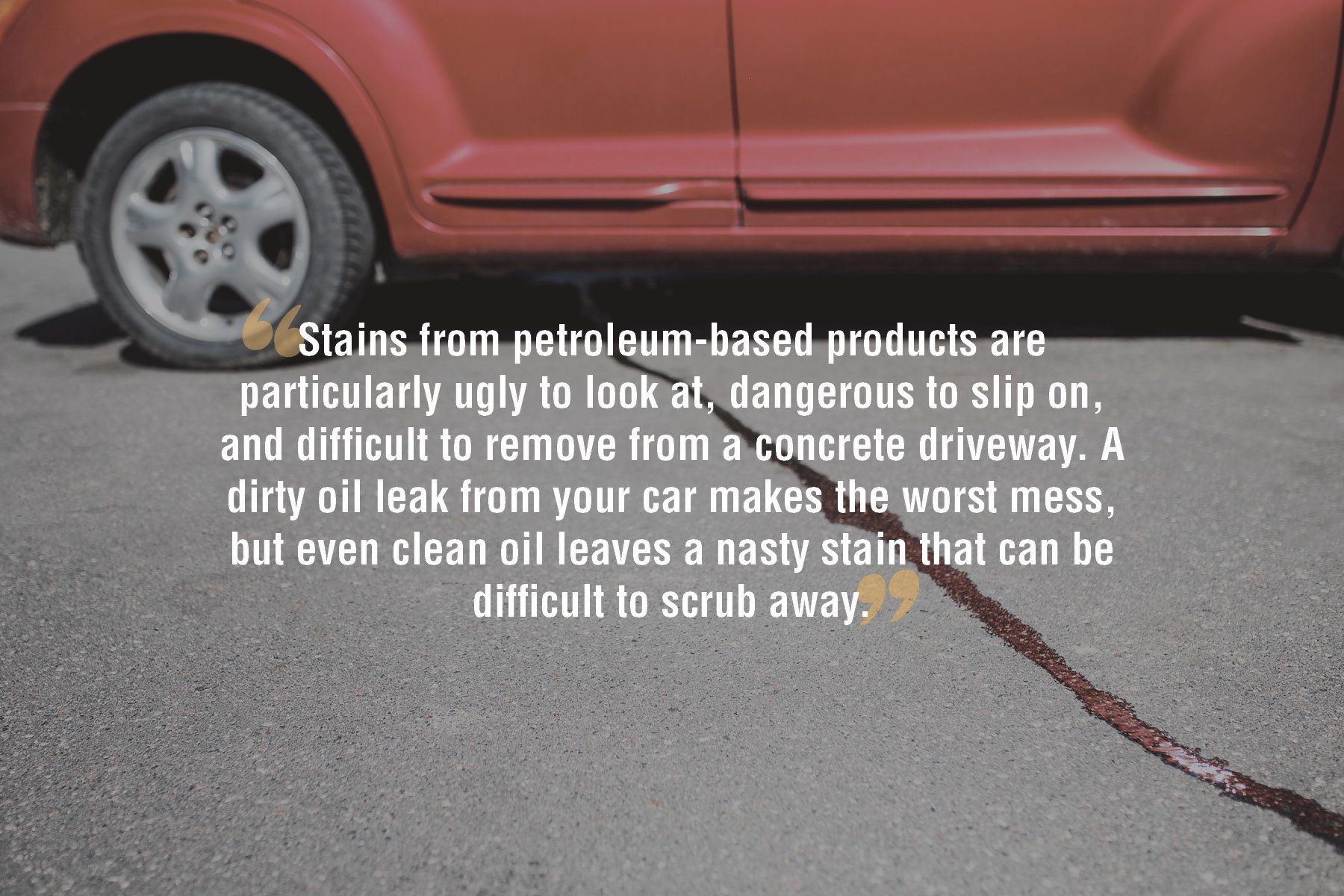 How to remove oil stains from your driveway