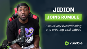 Rumble Signs Exclusive Livestreaming Agreement with JiDion  Rumble