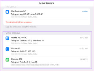 How to Log Out Devices From Telegram Account  Guiding Tech