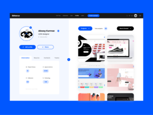 Behance Profile Redesign by Alex Kurmaz on Dribbble