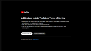 No longer blocking ads on youtube Videos will not play Says to