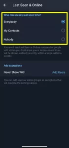What does Telegram last seen recently mean and How to hide it