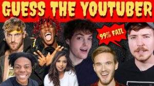 Guess the Youtuber in 3 Seconds  50 Famous Youtubers to Guess  YouTube