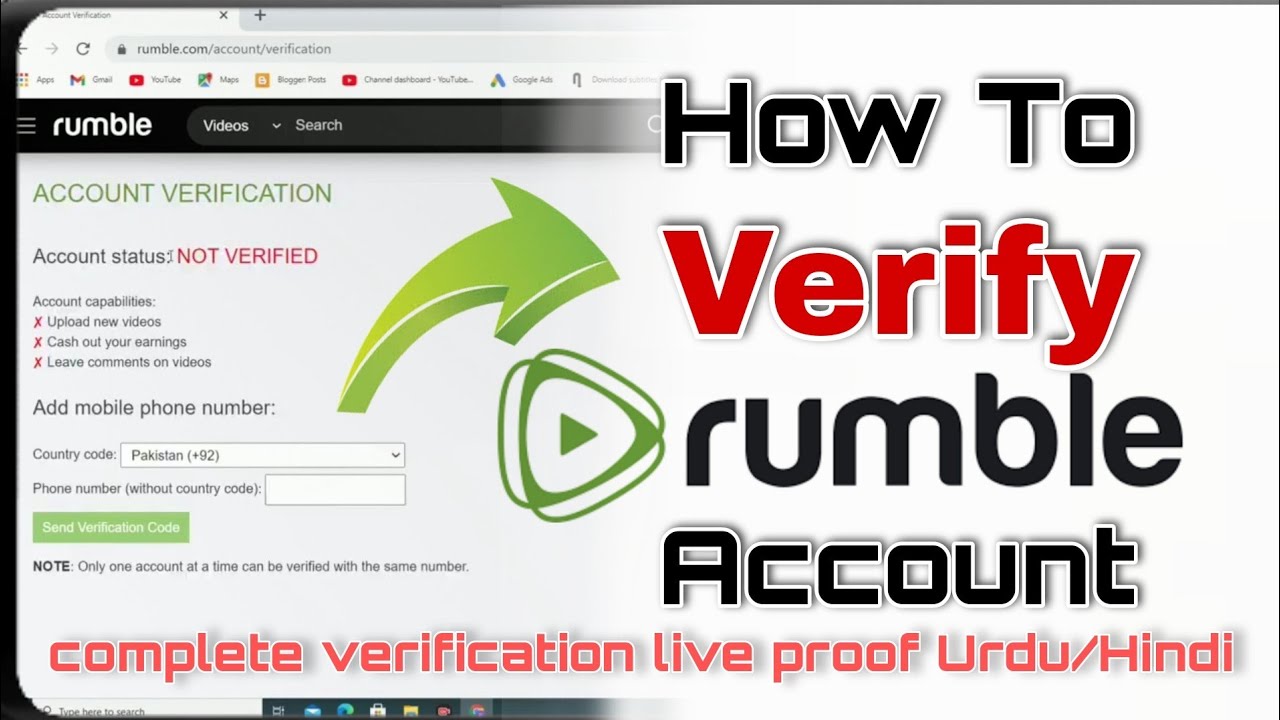 how to verify rumble account with mobile number  rumble payment proof