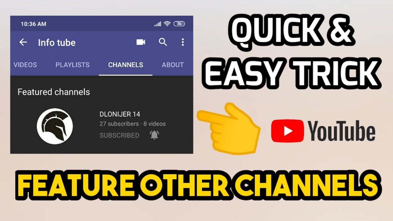 HOW TO FEATURE OTHER CHANNELS ON YOUR YOUTUBE ACCOUNTCHANNEL  YouTube