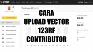 CARA UPLOAD VECTOR DI MICROSTOCK 123RF  TUTORIAL UPLOAD 123RF