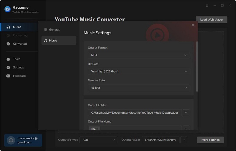 Convert YouTube Music to MP3 YouTube to MP3 Converter  Macsome