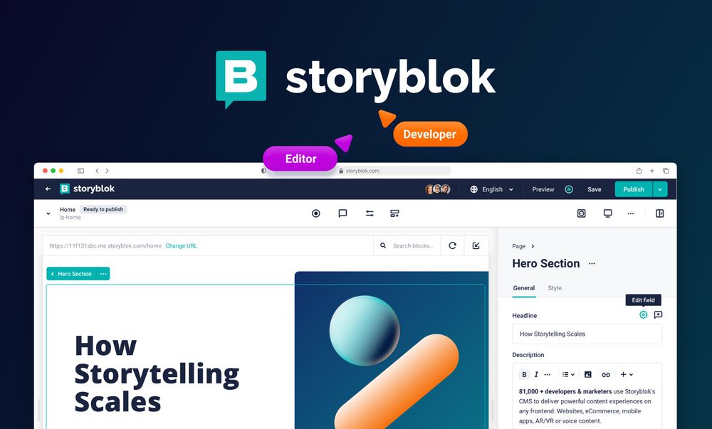 Headless CMS Organize your content for the world  Storyblok