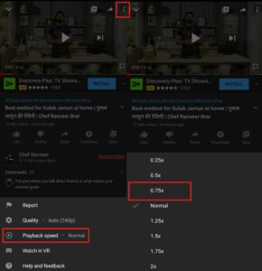 How to Control Playback Speed on YouTube Android and iOS App