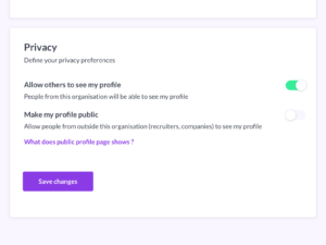 Profile privacy settings by Orry Barbosa on Dribbble