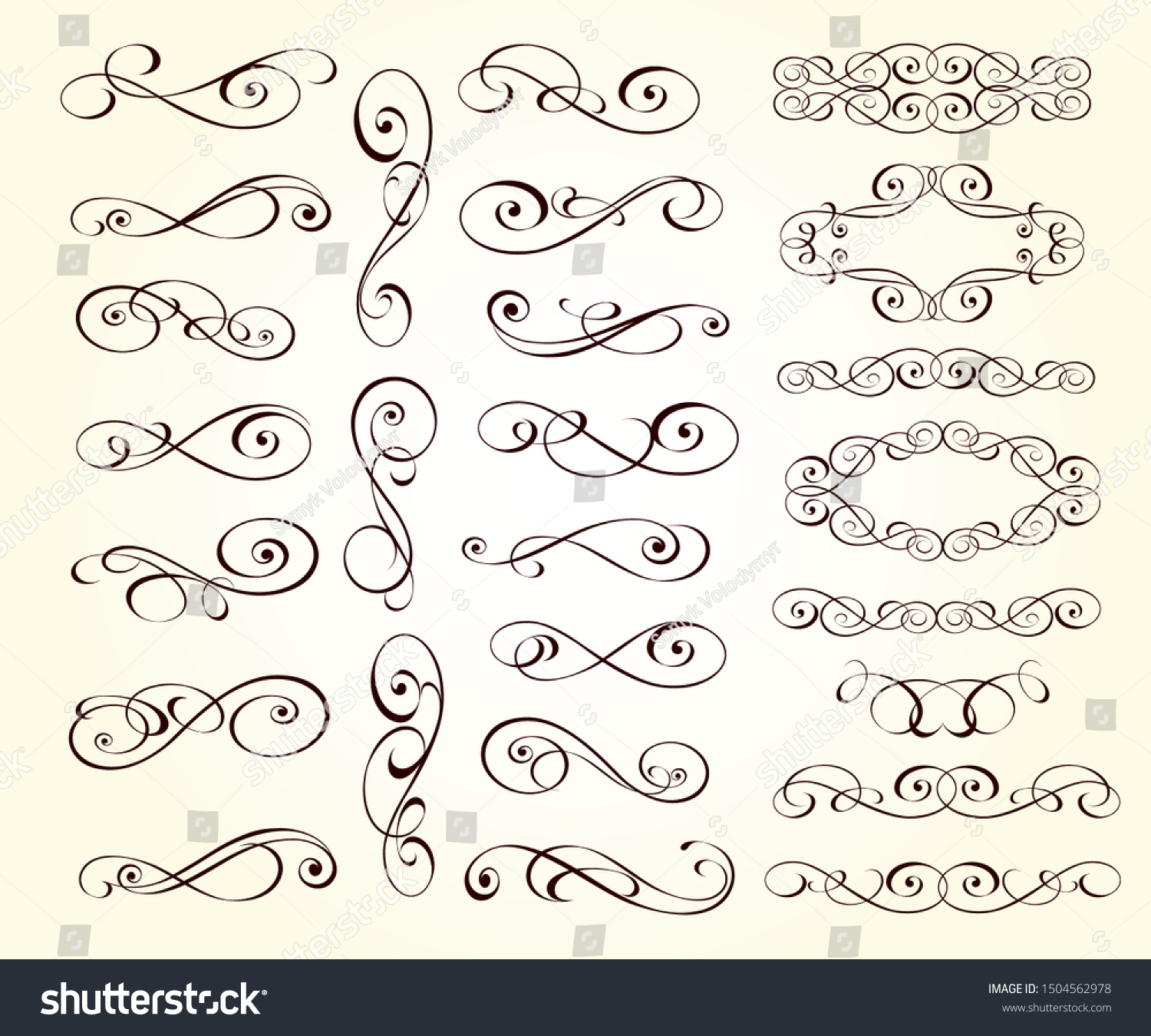 Set Design Elements Your Projects Vector Stock Vector Royalty Free